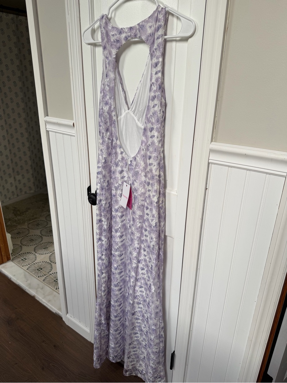 Beginning Boutique Lavender Floral Racerback Maxi Dress - Picture 3 of 4